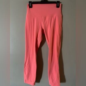 2 pairs of Coral and Blue Lululemon Leggings